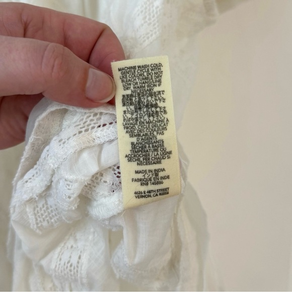 The Great The West Top White Women’s‎ Small Flutter Sleeve Flowy Boho Casual - Picture 9 of 13